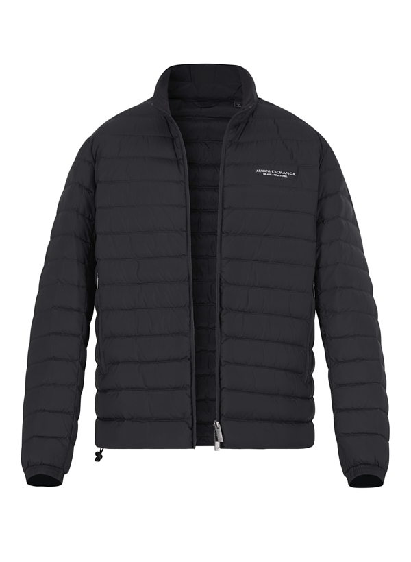Daunenjacke, Mikrofaser, schwarz