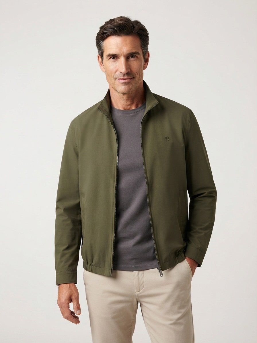 Blouson Carvo, Mikrofaser wasserabweisend, dunkelgrün