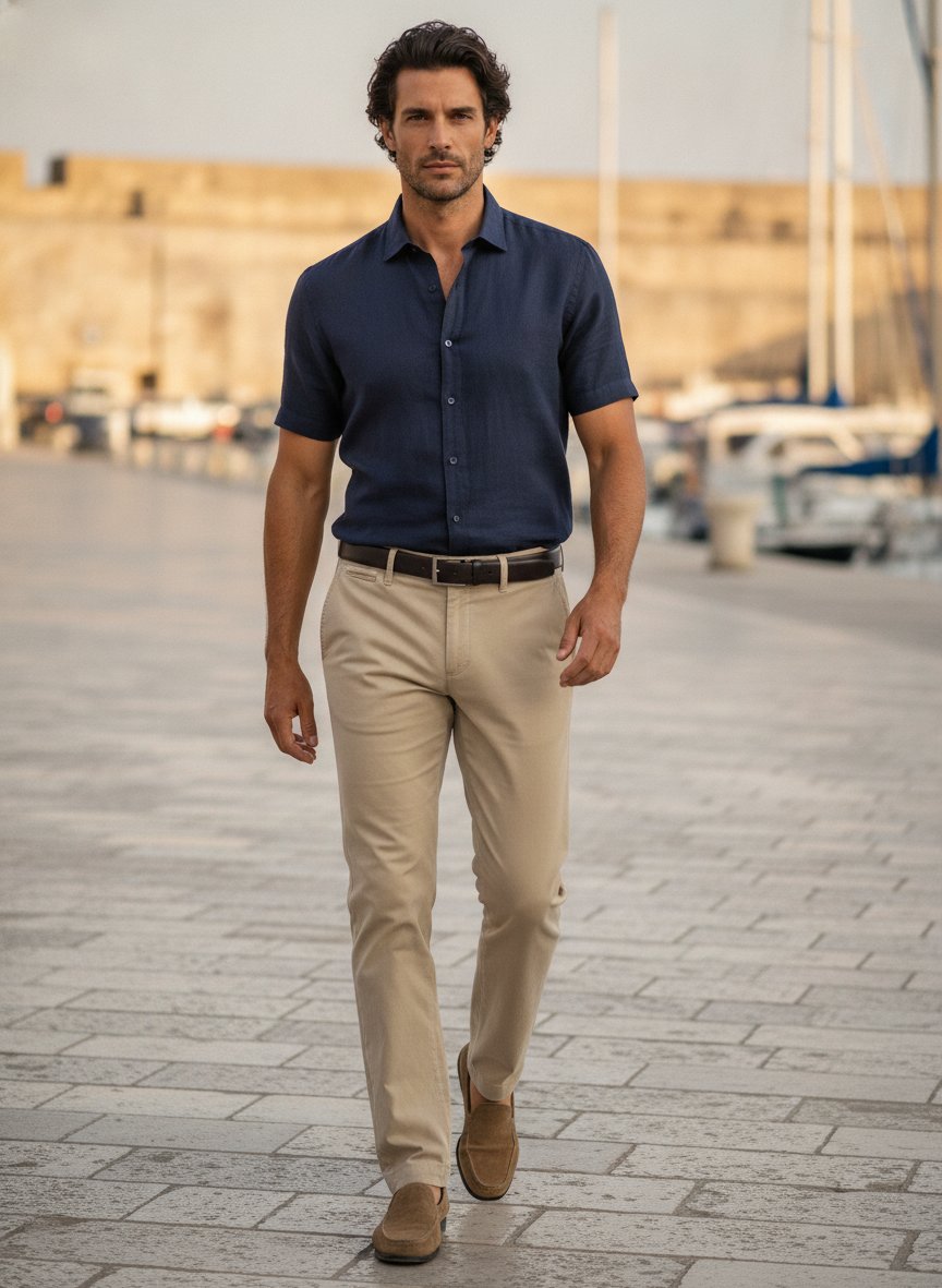 Diamond Brushed Cotton, Lou, Regular Fit, Baumwoll-Stretch, hellbeige