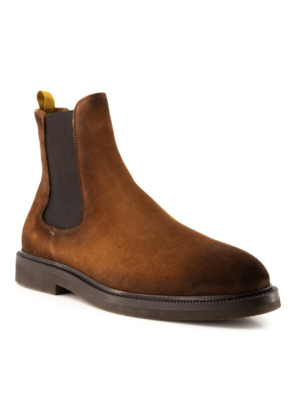 Chelsea Boots, Veloursleder, cognac