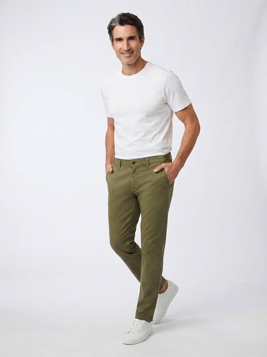 Chino Kaiton, Slim Fit, Baumwoll-Stretch, dunkelgrün