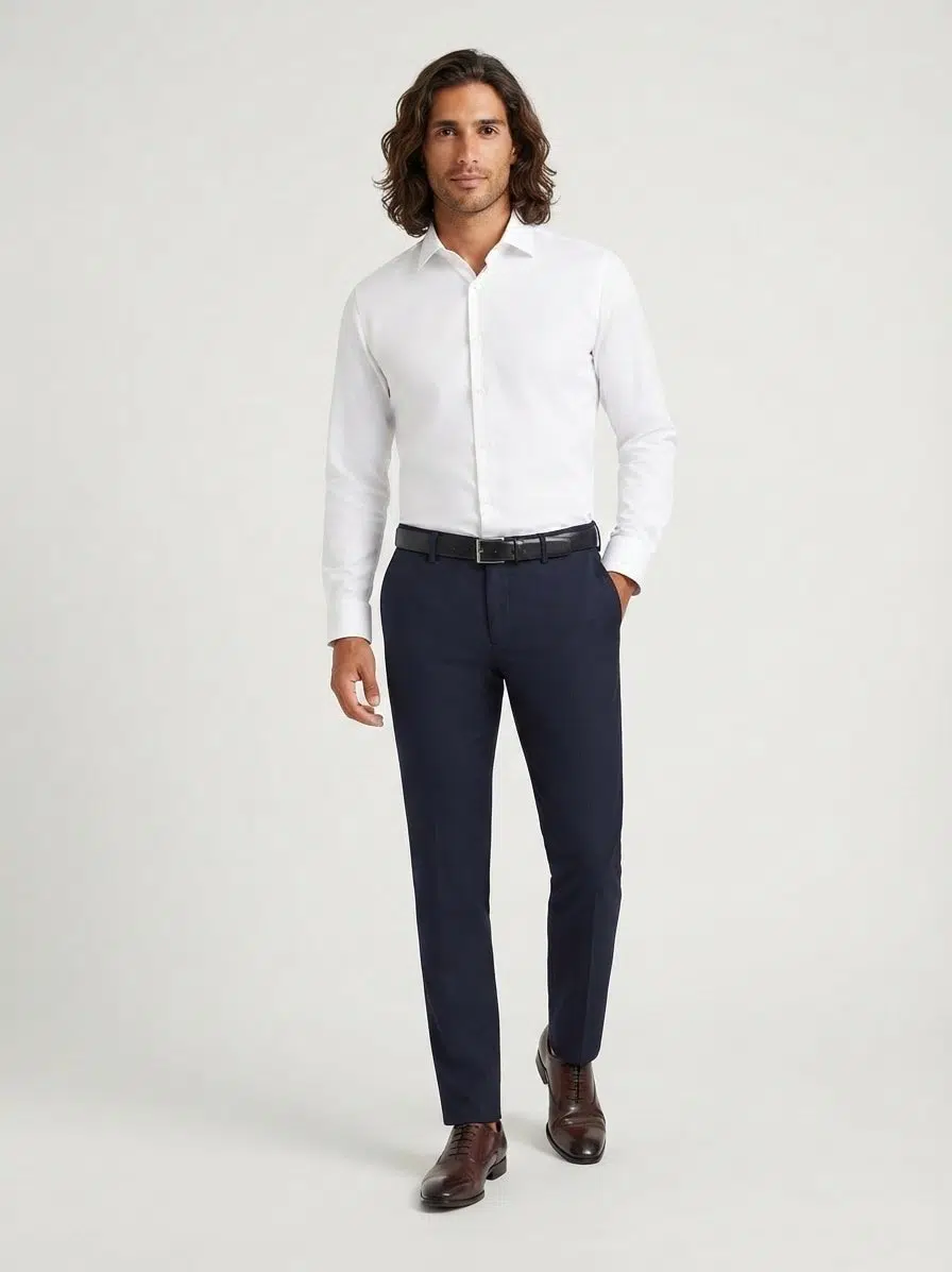 Ceramica®, Lou, Regular Fit, Mikrofaser-Stretch, navy