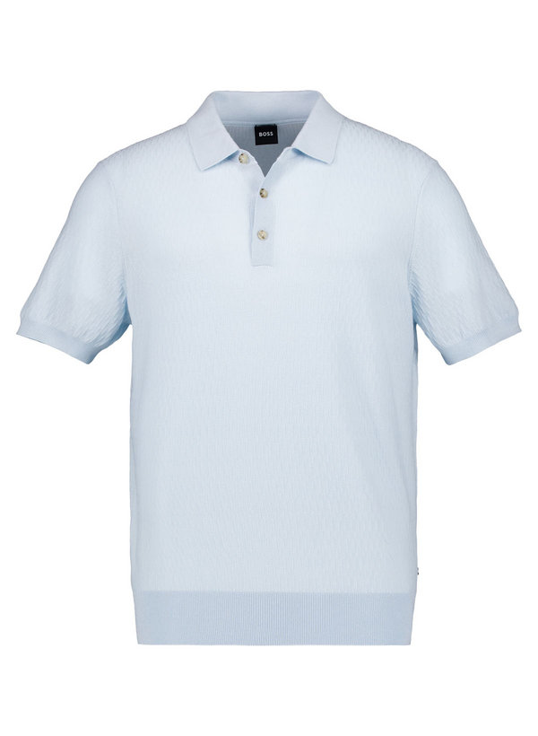 Polo-Shirt, Strick, hellblau