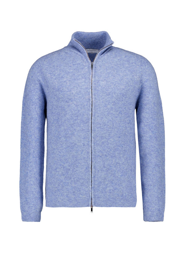 Cardigan, Merinowolle, blau meliert