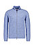 Cardigan, Merinowolle, blau meliert - hellblau