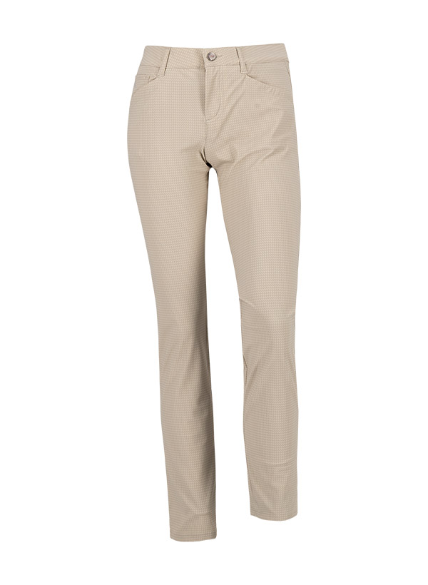 Jersey Print, Jana, Regular Fit, Mikrofaser-Stretch, hellbeige gemustert