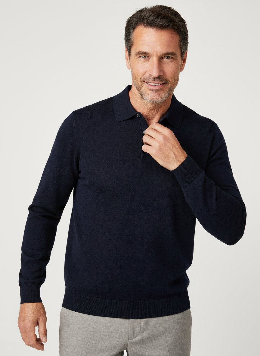 Pullover, Merinowolle extrafein, navy