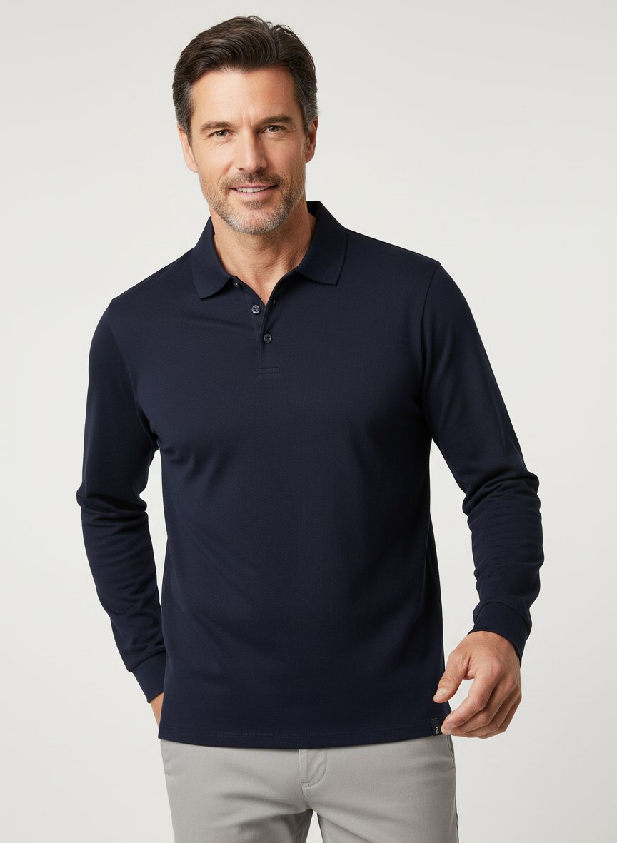 Polo-Shirt, Pima Baumwoll-Jersey, navy