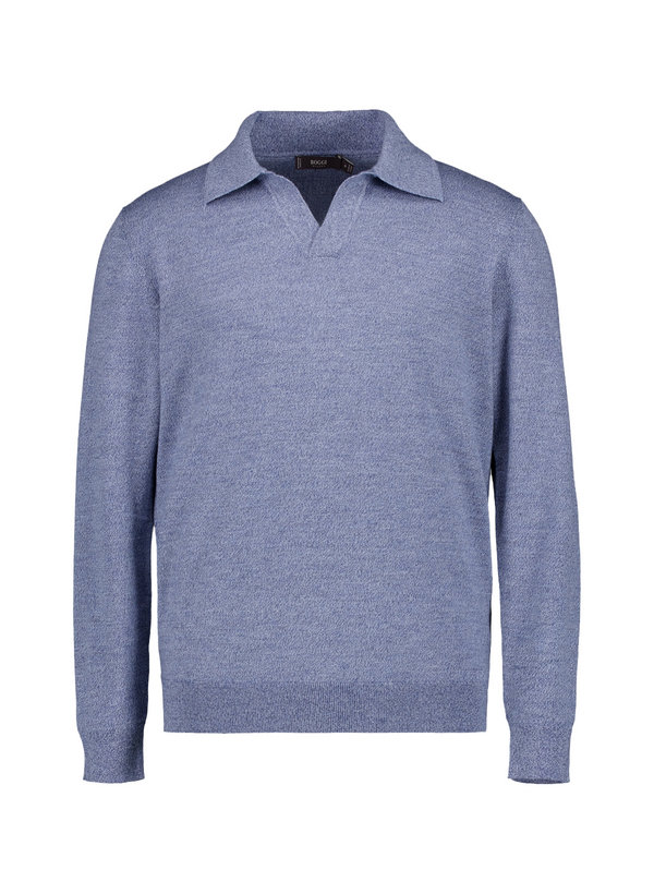 Pullover, Merinowolle extrafein, hellblau meliert