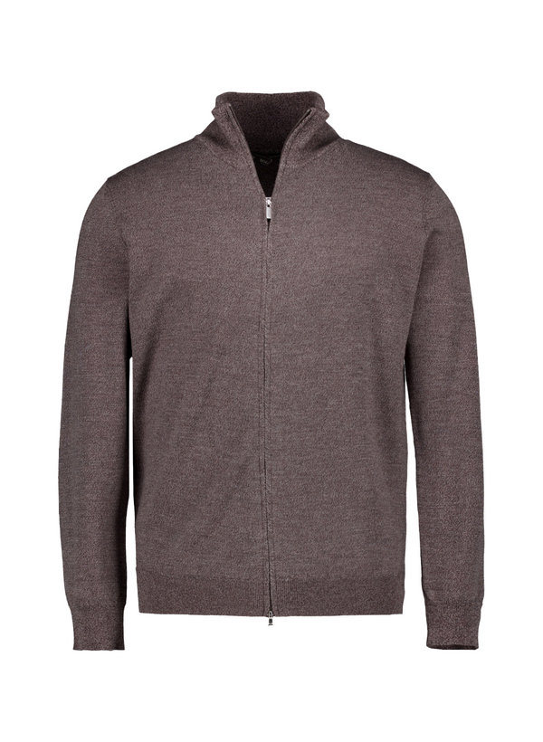 Cardigan, Merinowolle extrafein, taupe meliert