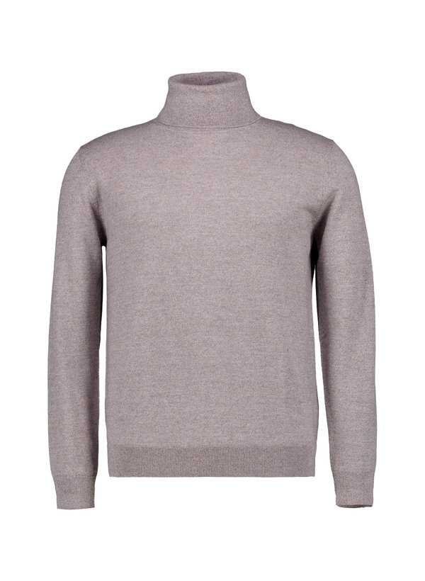Rollkragenpullover, Merinowolle extrafein, sand meliert