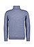 Rollkragenpullover, Merinowolle extrafein, hellblau meliert - hellblau