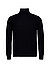 Rollkragenpullover, Merinowolle extrafein, schwarz - schwarz