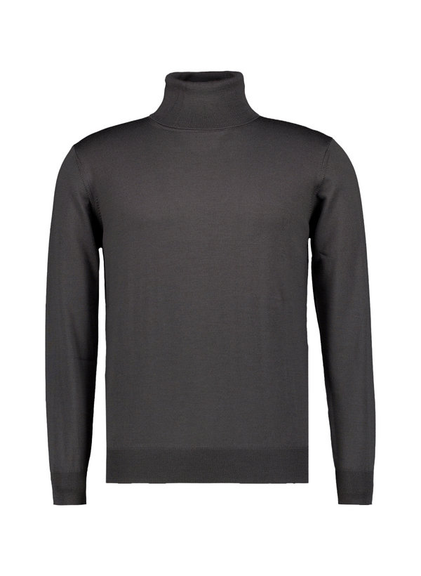 Rollkragenpullover, Merinowolle extrafein, dunkelgrün