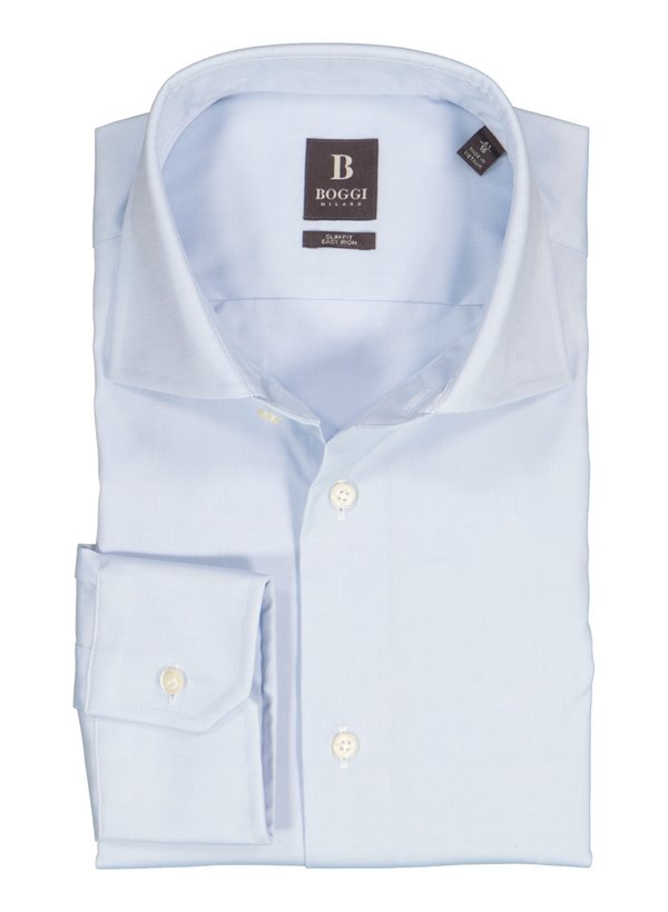 Boggi Milano Herren Blau Hemd