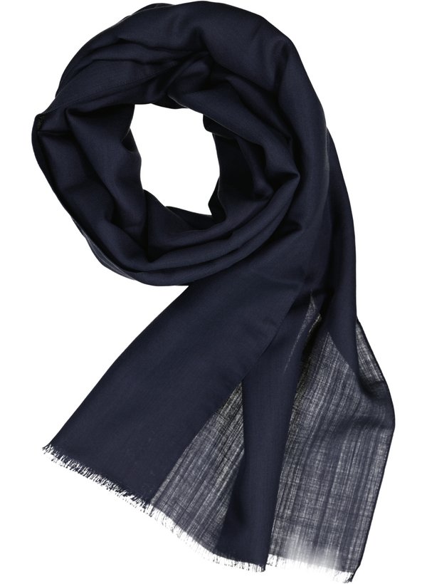 Schal, Wollw-Seide, navy