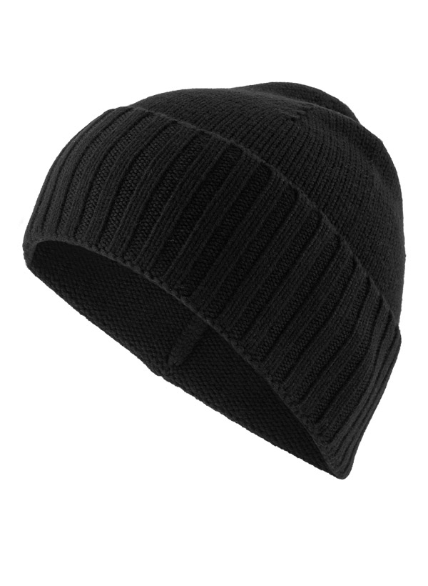 Strickmütze, Wolle, schwarz