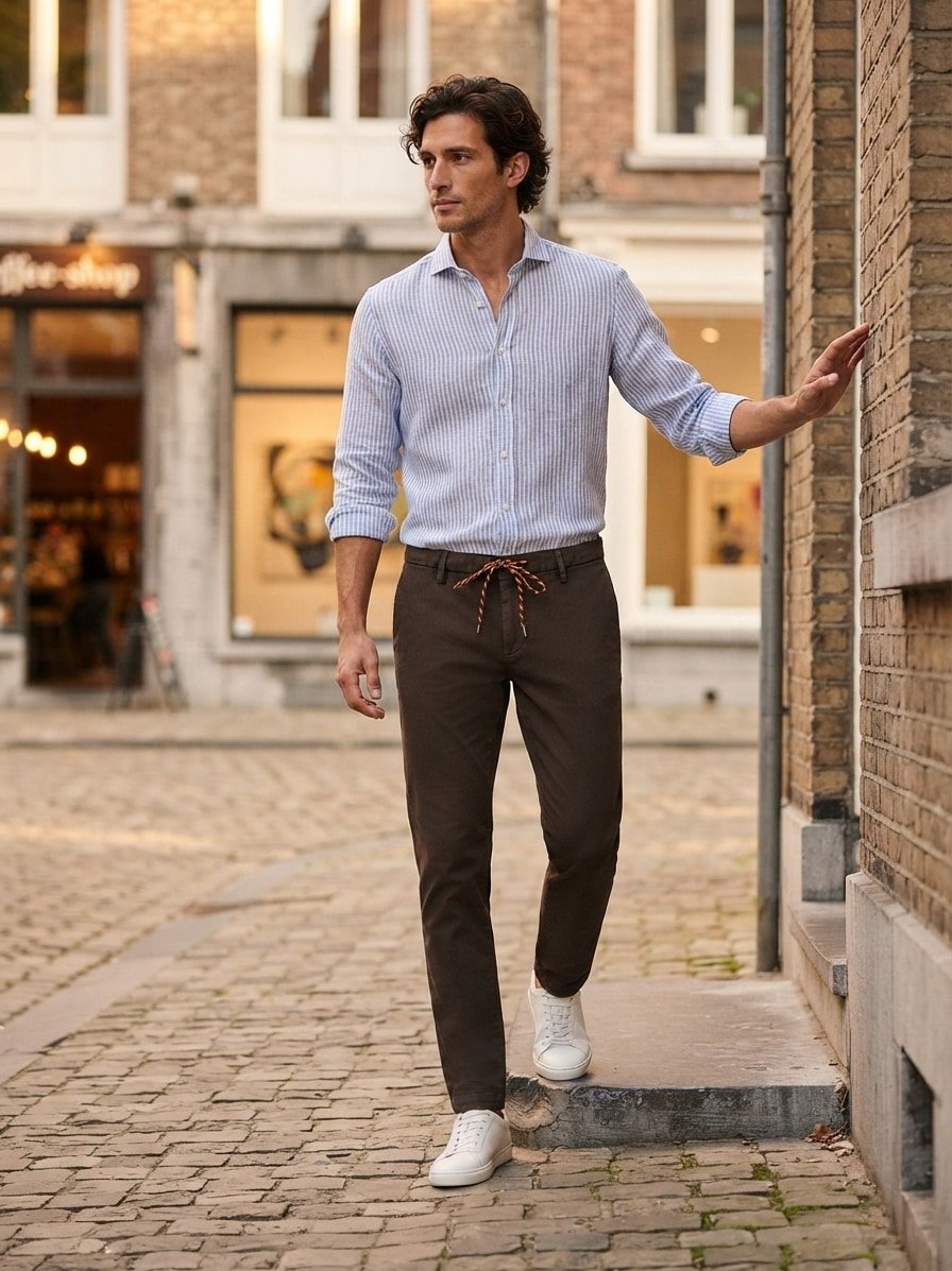 Super Stretch, Jump, Slim Fit, Baumwolle-Tencel™, braun