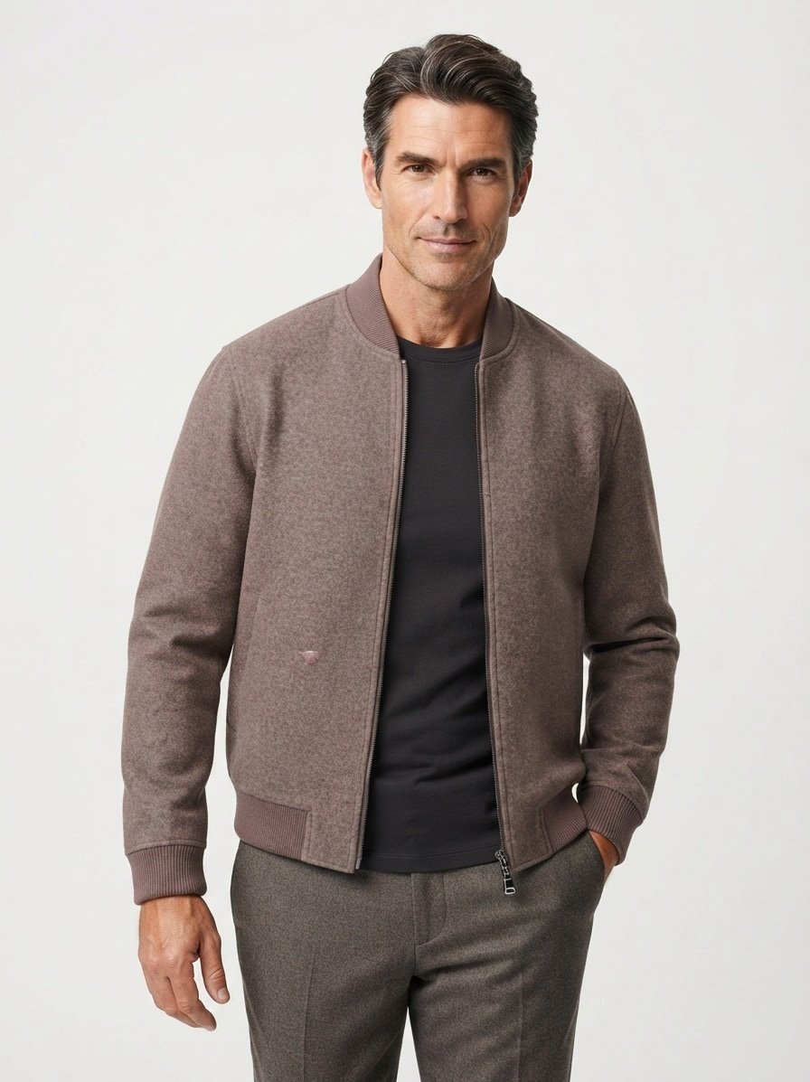 Blouson, Wolle, beige