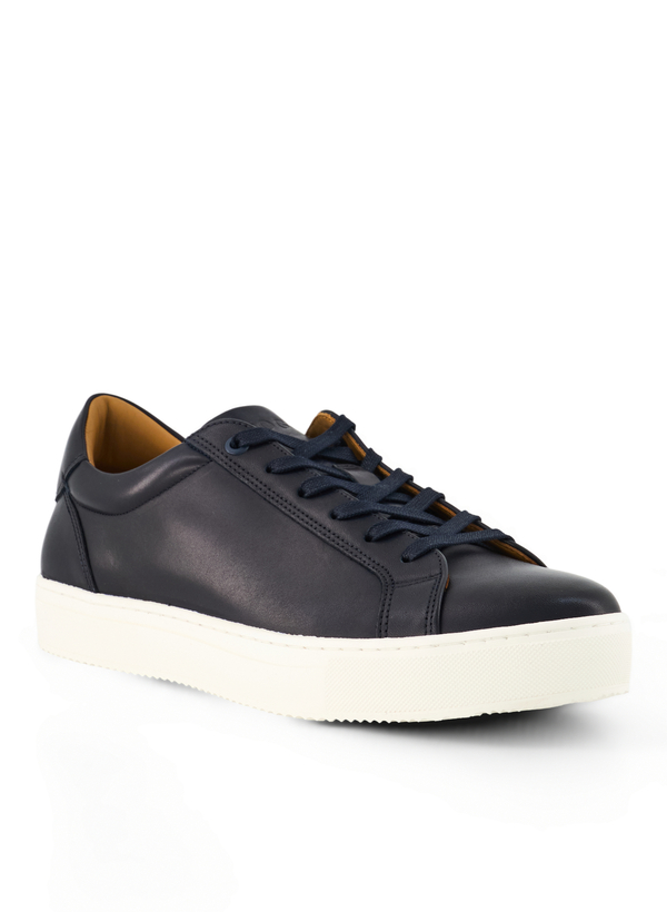 Sneaker, Leder, navy