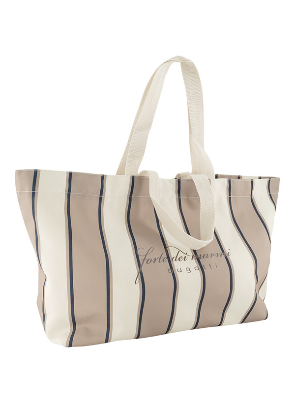 Set, Beach + Cosmeticbag Forte Dei Marmi , Canvas, beige-greige gestreift