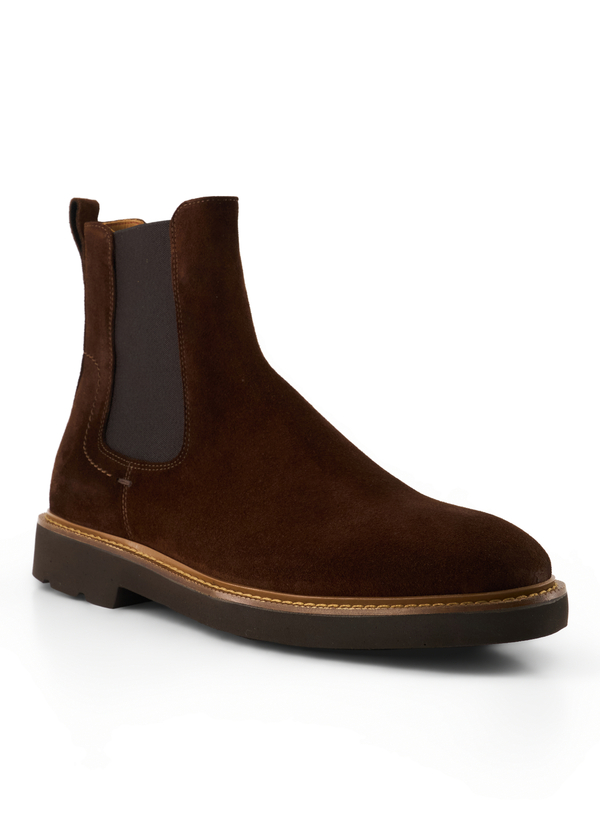 Chelsea Boots, Veloursleder, cognac