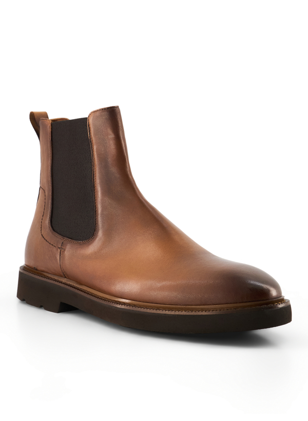 Chelsea Boots, Leder, cognac