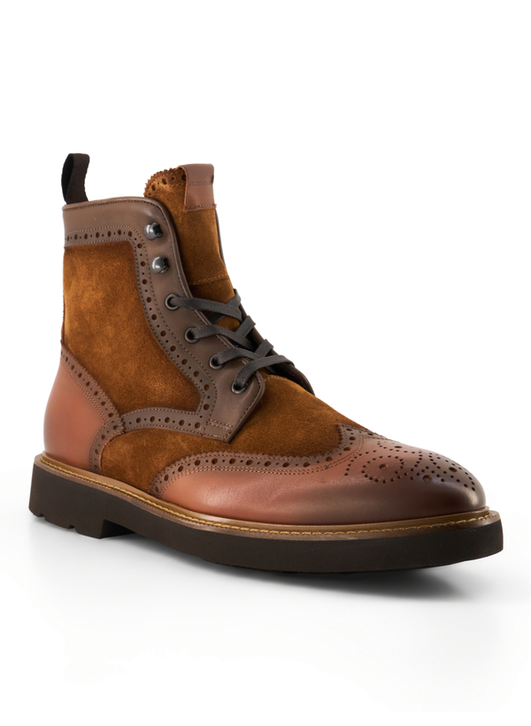 Schnürboots, Leder, siena