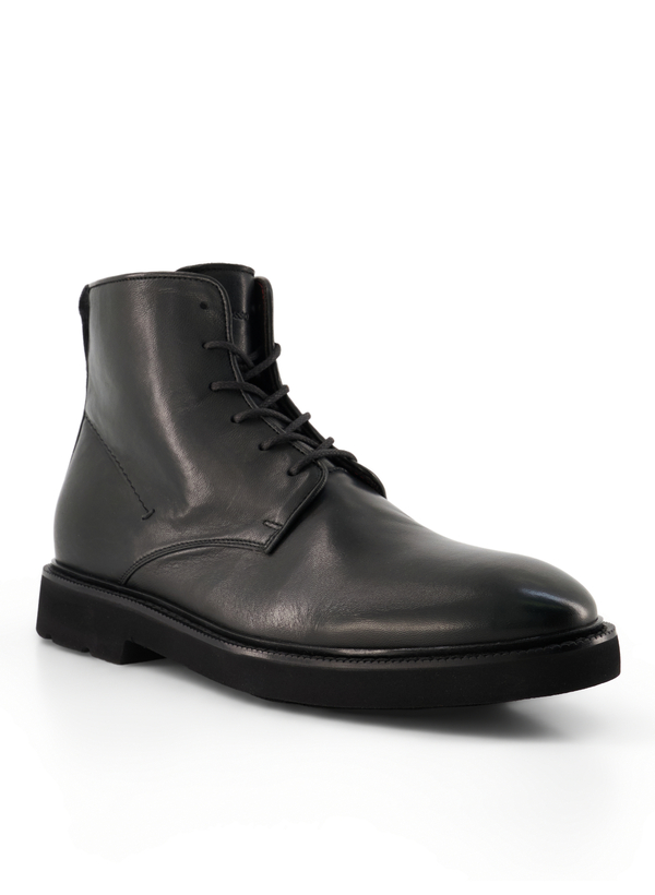 Schnürboots, Leder, nero