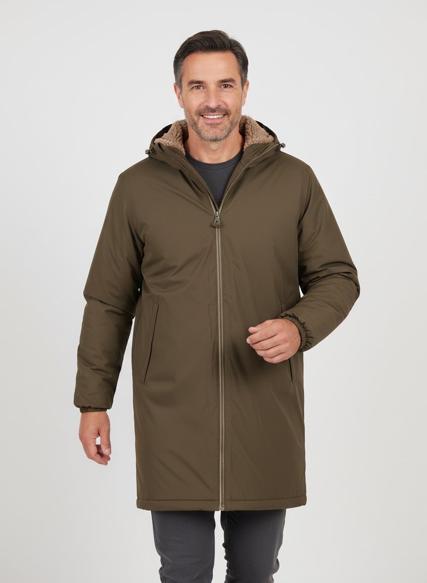 Funktionsparka, Mikrofaser REPREVE® Teddy, cedar