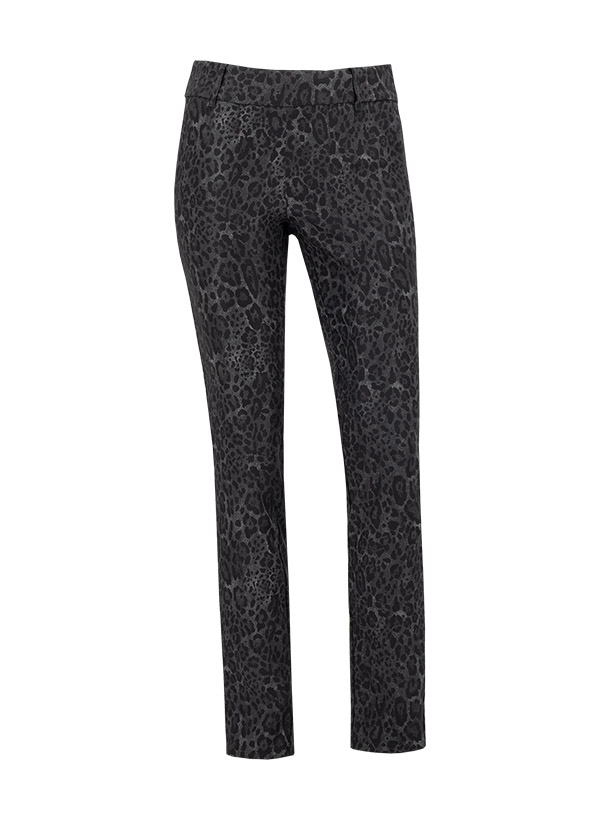 Leo Print, Lucy, Slim Fit, schwarz-grau
