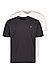 T-Shirts, Baumwolle, schwarz-weiß - black-multi