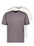 T-Shirts, Baumwolle, dunkelgrau-weiß - dark grey-multi