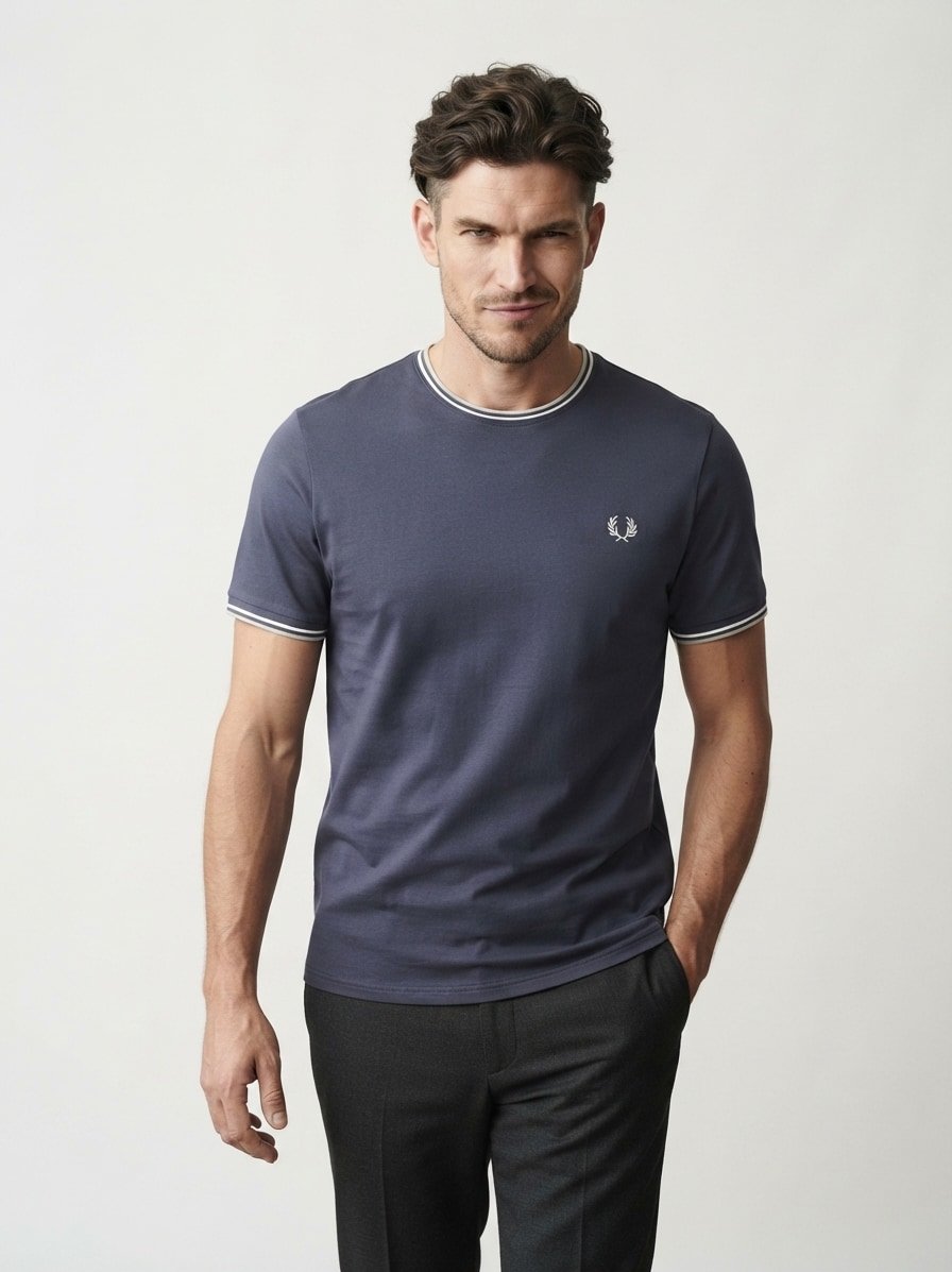 T-Shirt, Baumwolle, navy