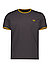T-Shirt, Baumwolle, dunkelgrau - dunkelgrau-gold
