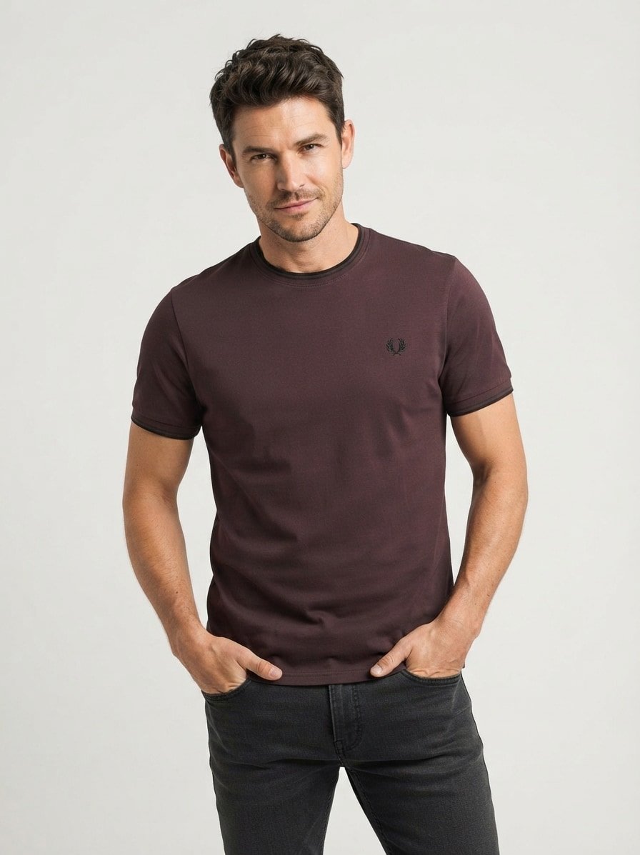 T-Shirt, Baumwolle, mokka