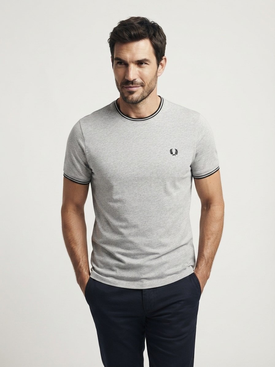 T-Shirt, Baumwolle, grau