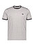 T-Shirt, Baumwolle, grau - grau-schwarz