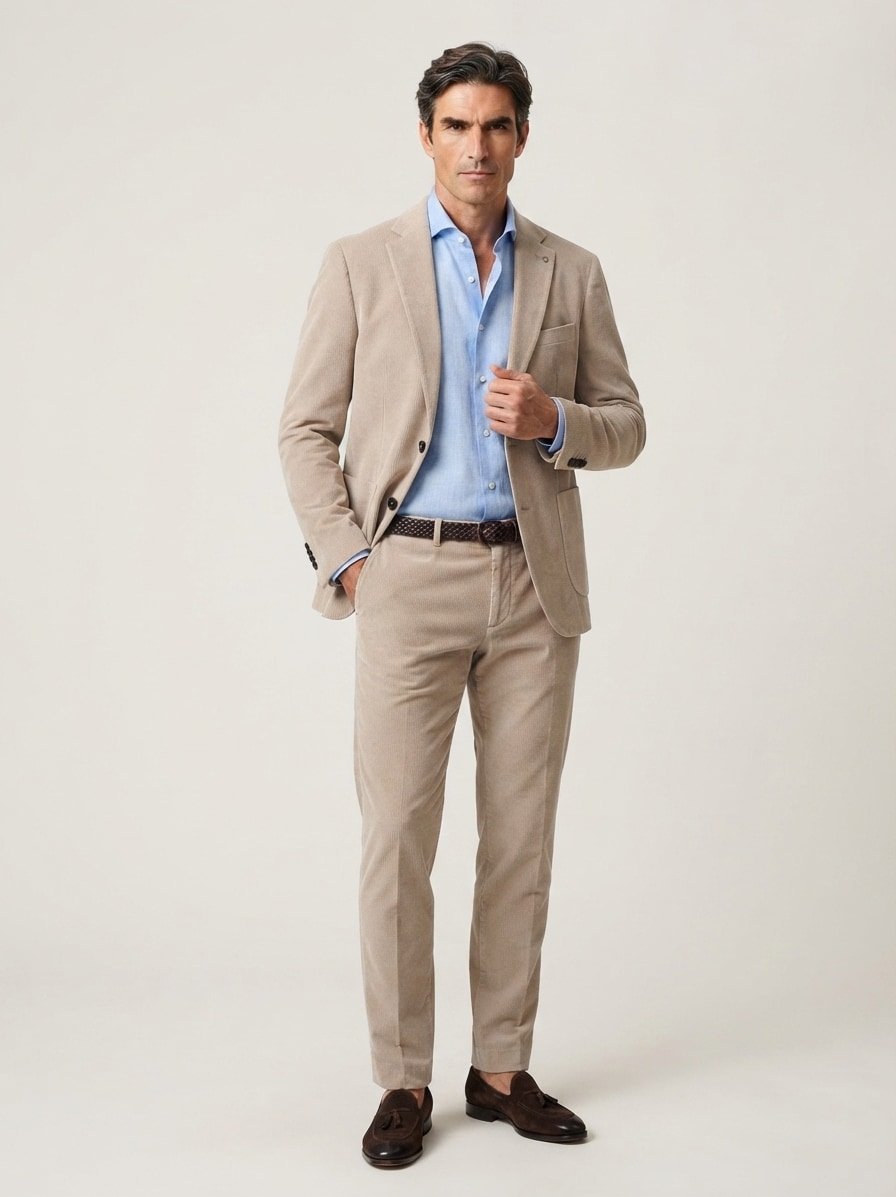 Anzug DiNick-DiCliffer, Cord, taupe