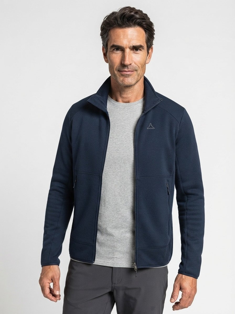 Fleecejacke Cascata, Mikrofaser schnelltrocknend, navy
