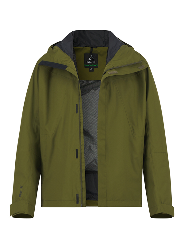 Regenjacke Ash, Mikrofaser wasserabweisend, grün