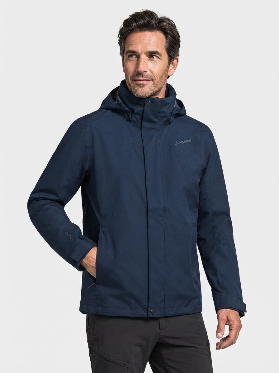 Regenjacke Ash, Mikrofaser wasserabweisend, navy