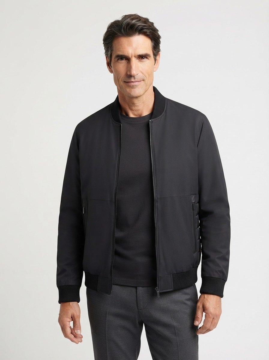 Lederblouson, Lammleder, schwarz