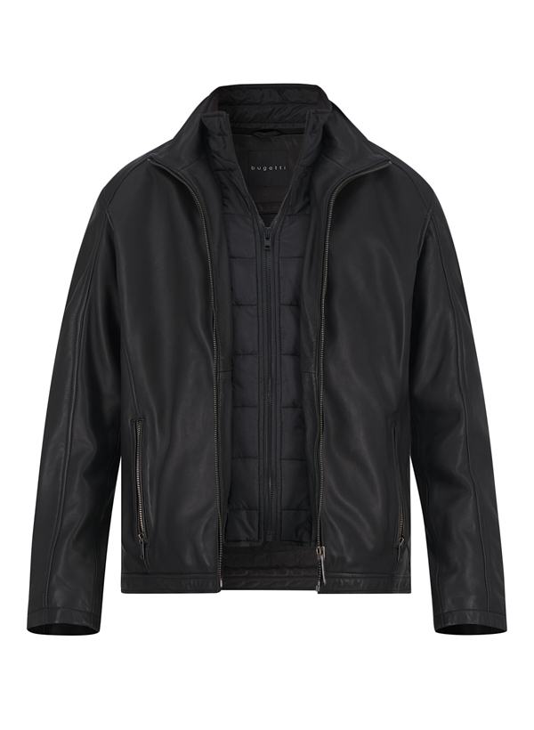 Lederjacke, Lammnappa, schwarz