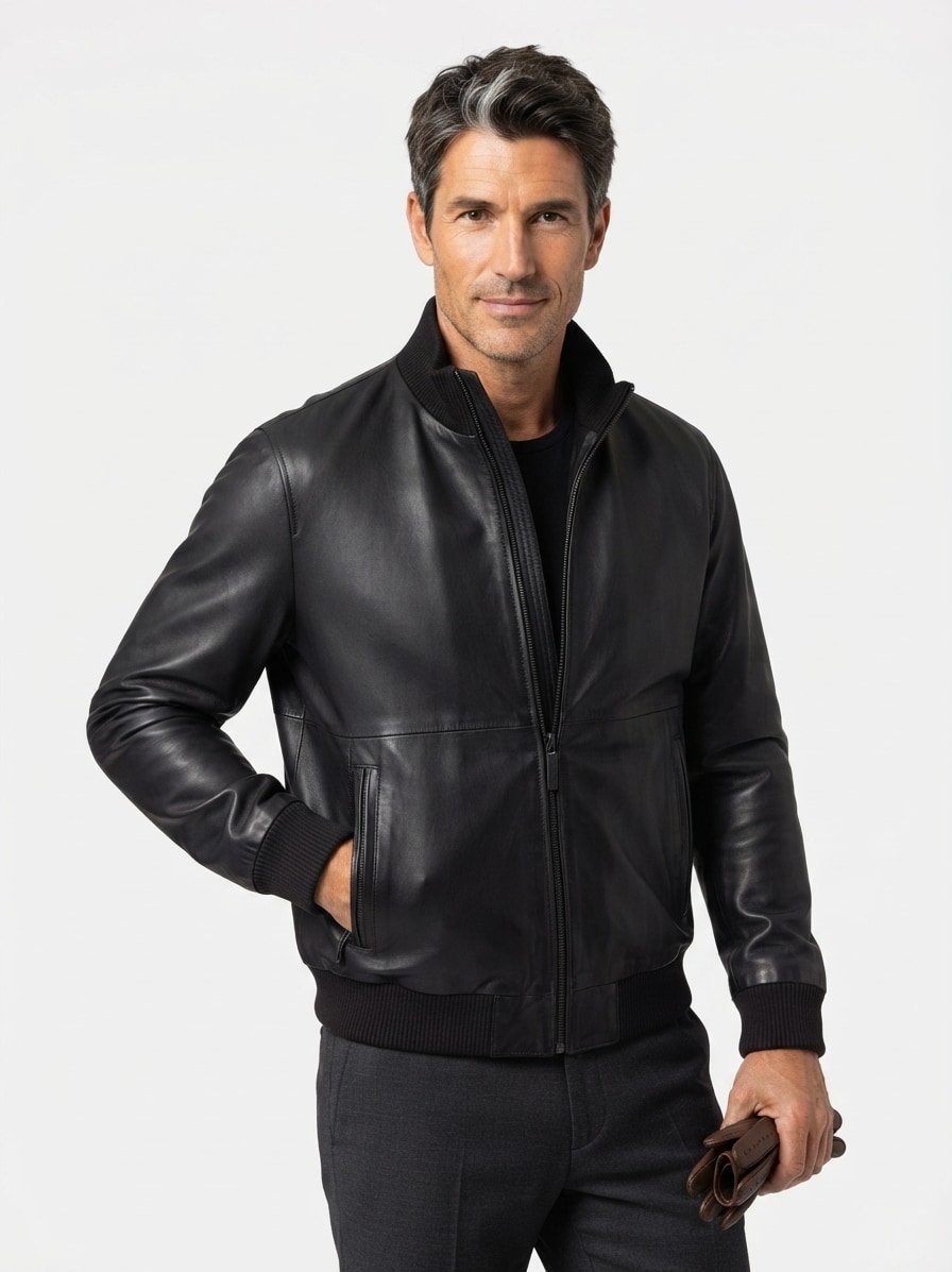 Lederblouson, Lammleder, braun