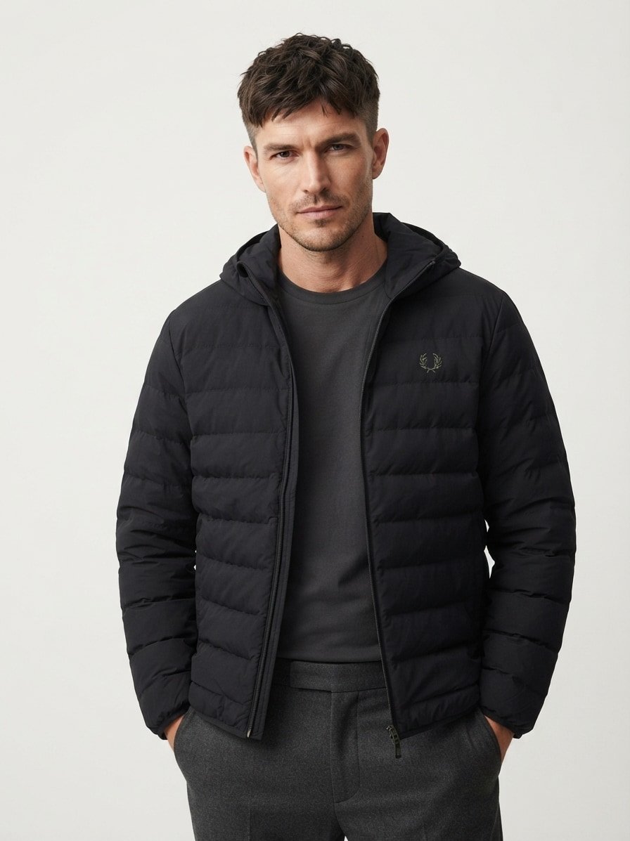 Steppjacke, Nylon wasserabweisend, black