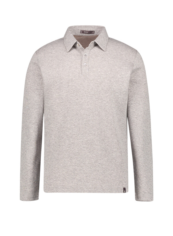 Polo-Shirt, Jersey, grau meliert