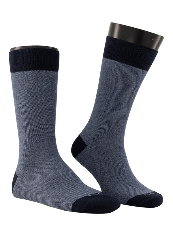 Socken, Baumwolle, navy meliert