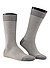 Socken, Baumwolle, hellgrau meliert - hellgrau