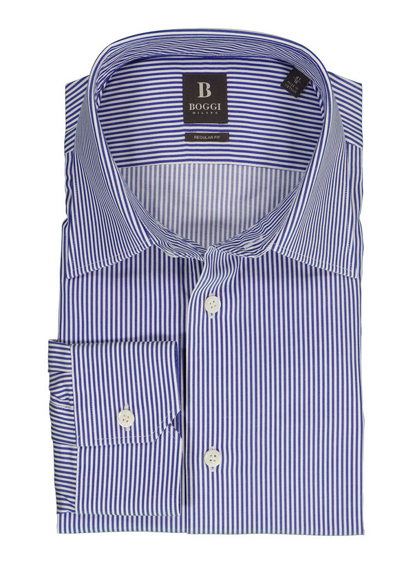 BOGGI MILANO Herren Hemd blau